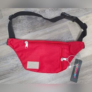 Extreme80s Tipsy Elves Red Fanny Pack Belt Bag Phone Pocket And Key Ring - New